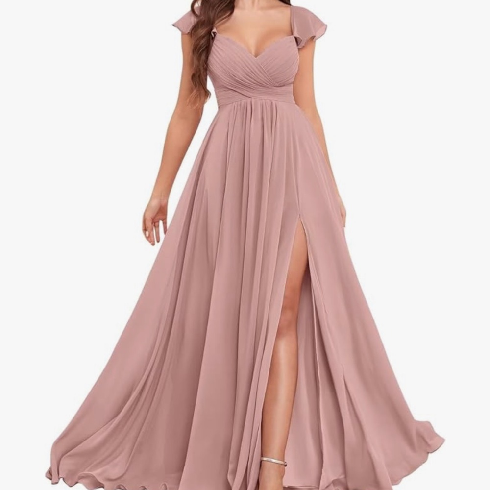 Dusty rose - has pockets. Worn once. Size 10. Flowy chevron